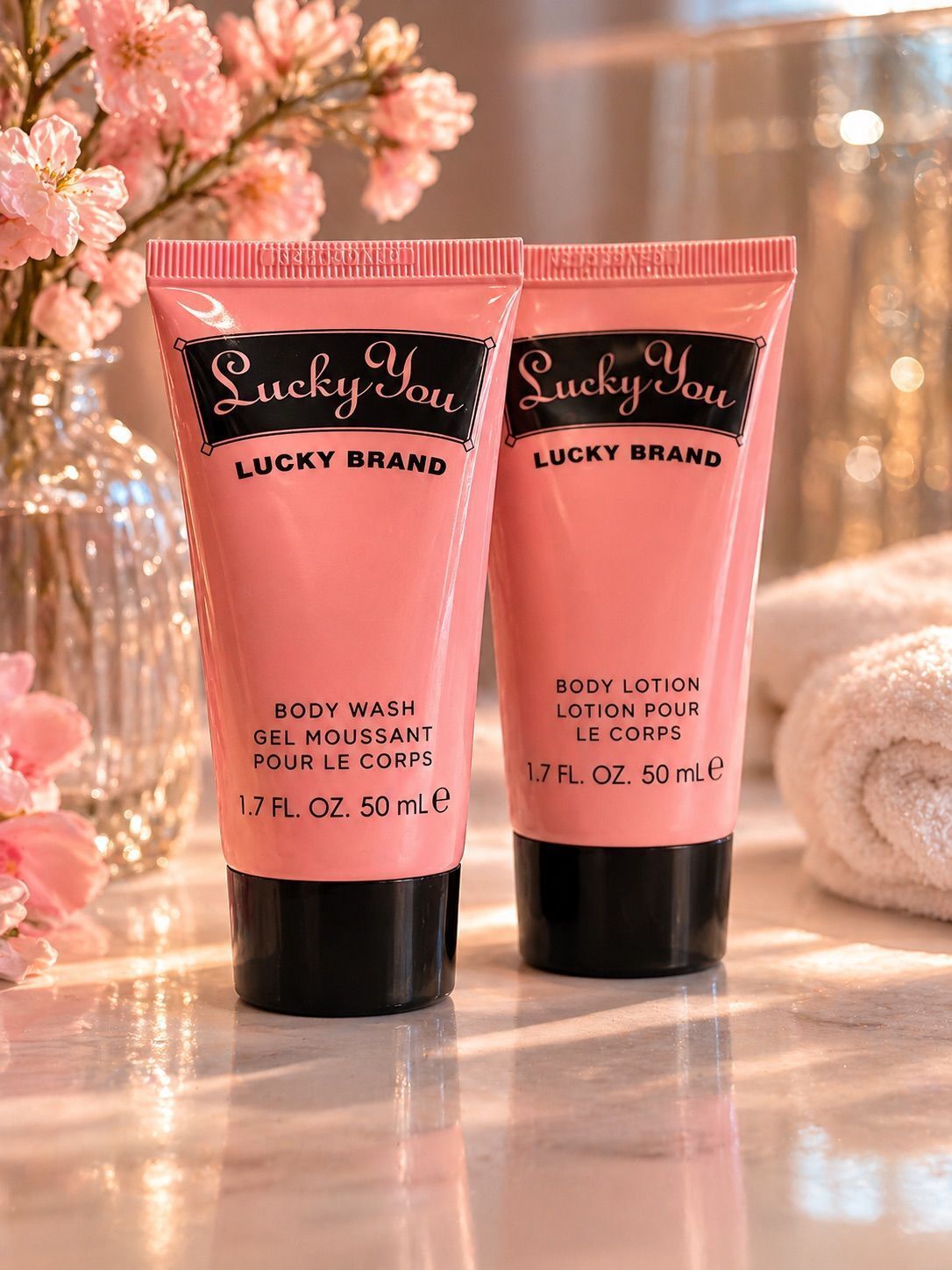 Lucky Brand Lucky You Body Wash and Body Lotion Duo - Travel size
