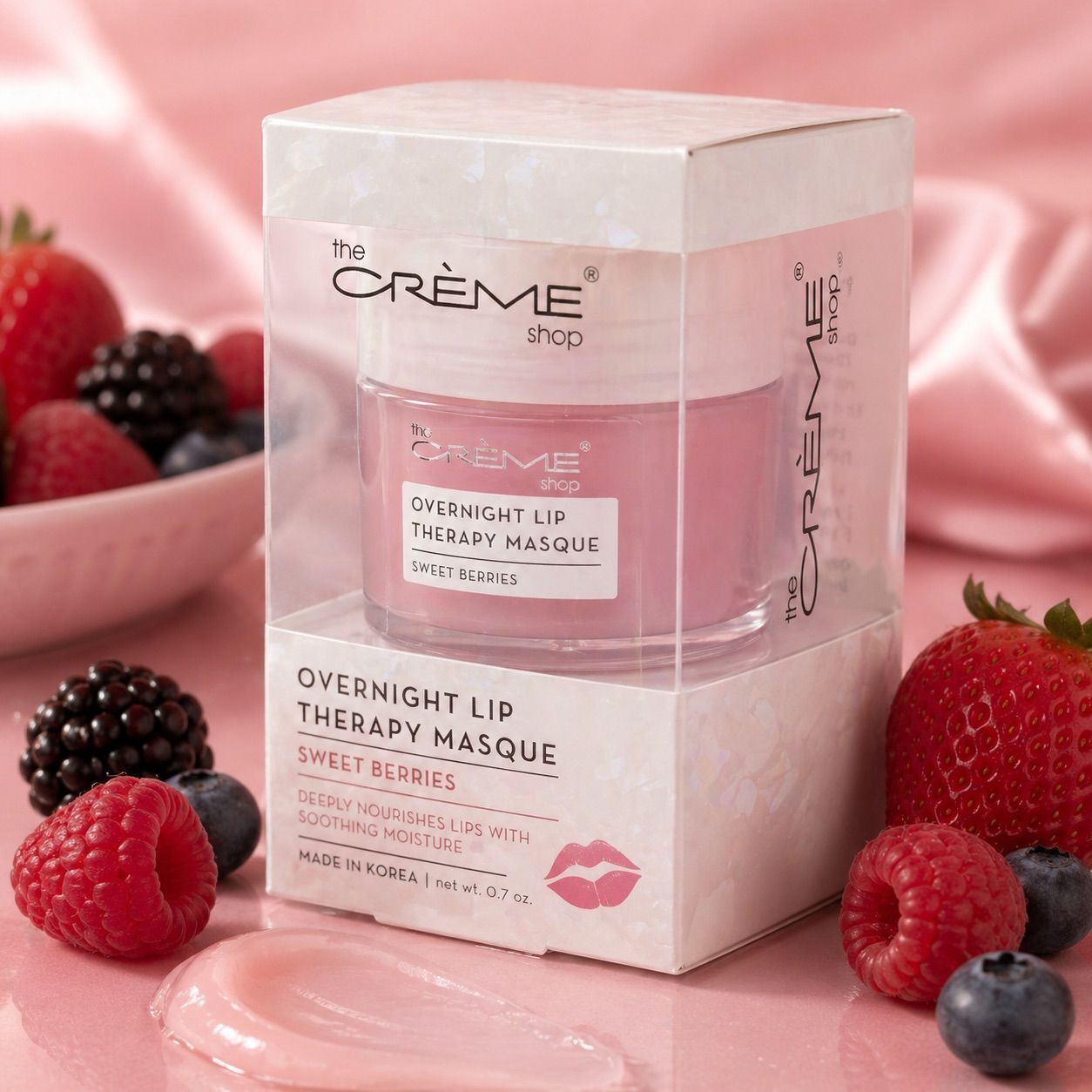 The Crème Shop Overnight Lip Therapy Mask - Sweet Berries