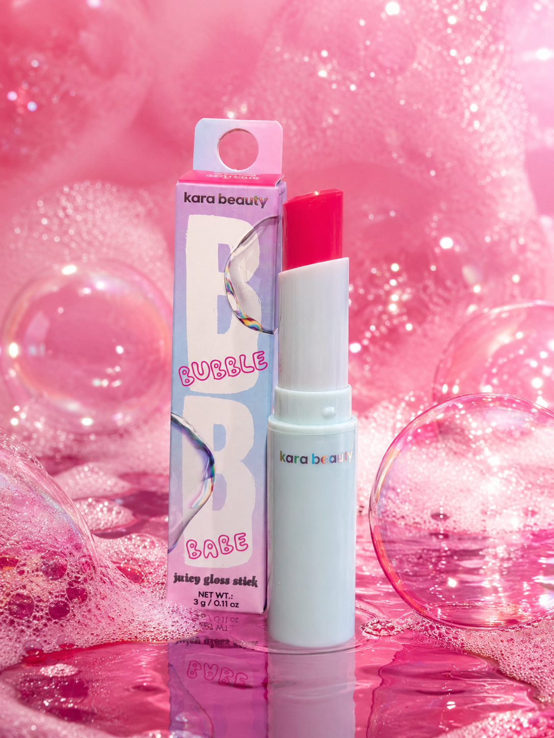 Kara Beauty Bubble Babe Juicy Gloss Stick - Peach Candy
