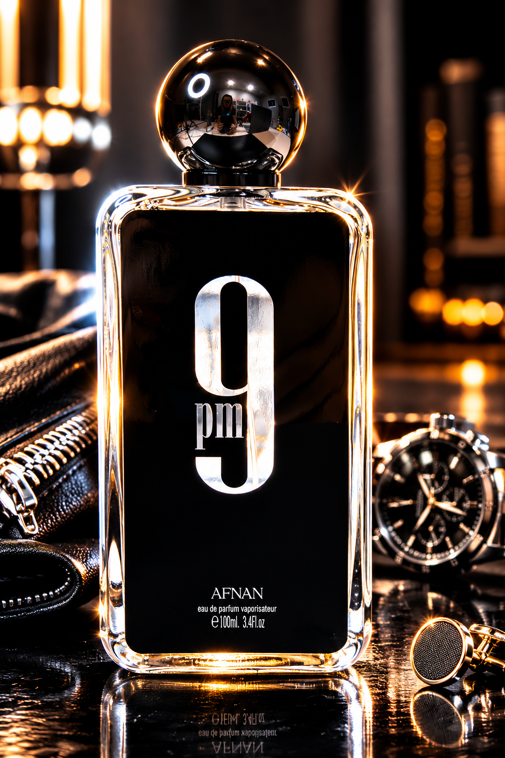 Afnan 9PM Eau de Parfum Spray – 3.4 oz / 100 mL
