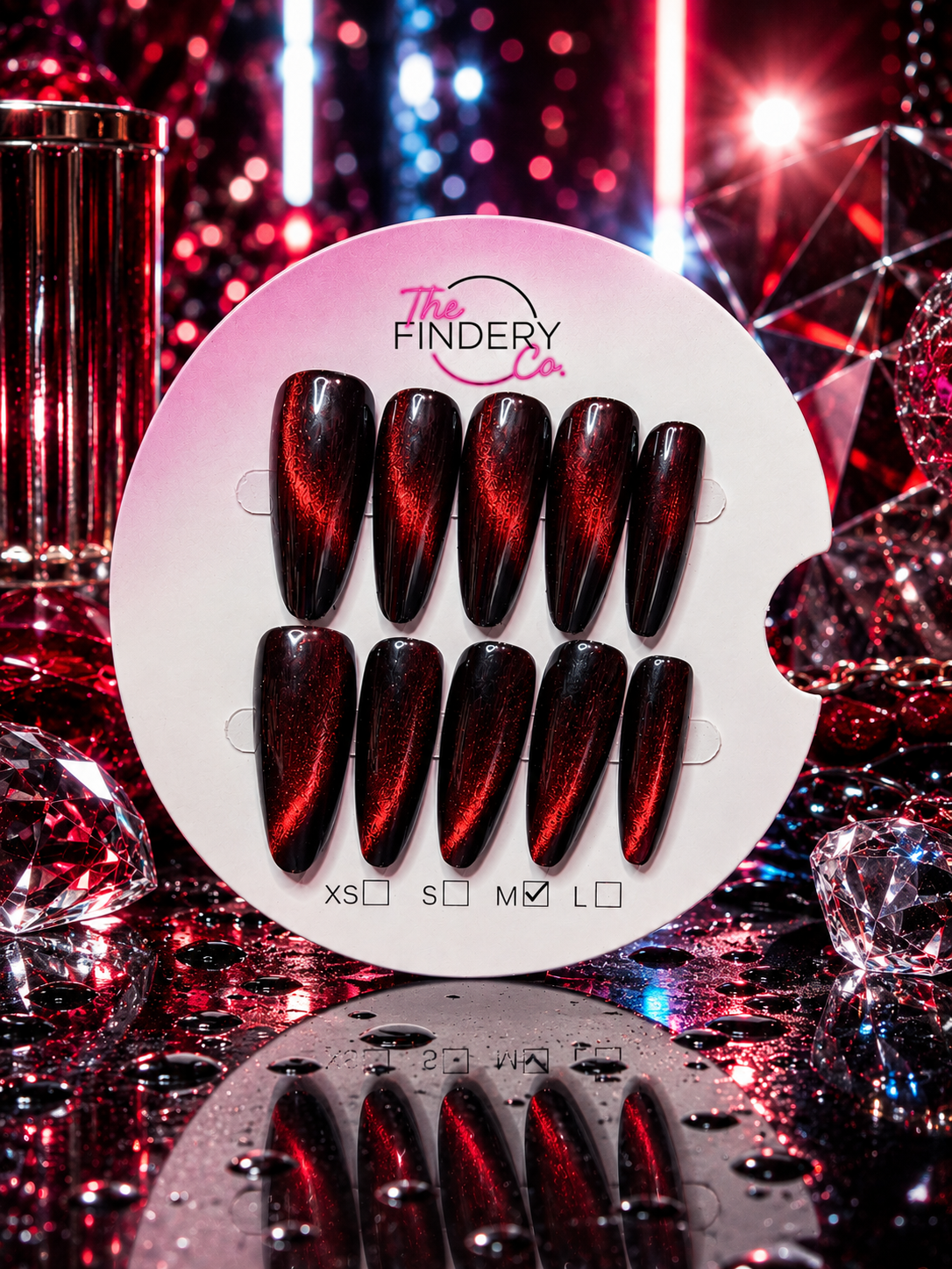 Crimson Eclipse Nail Set