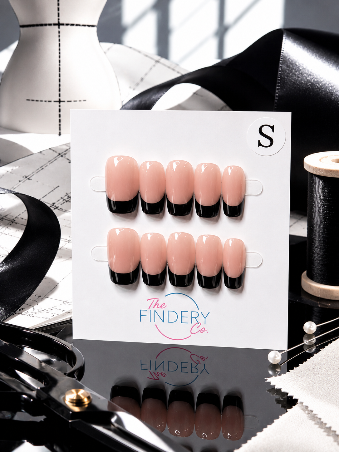 Black Tie Nail Set