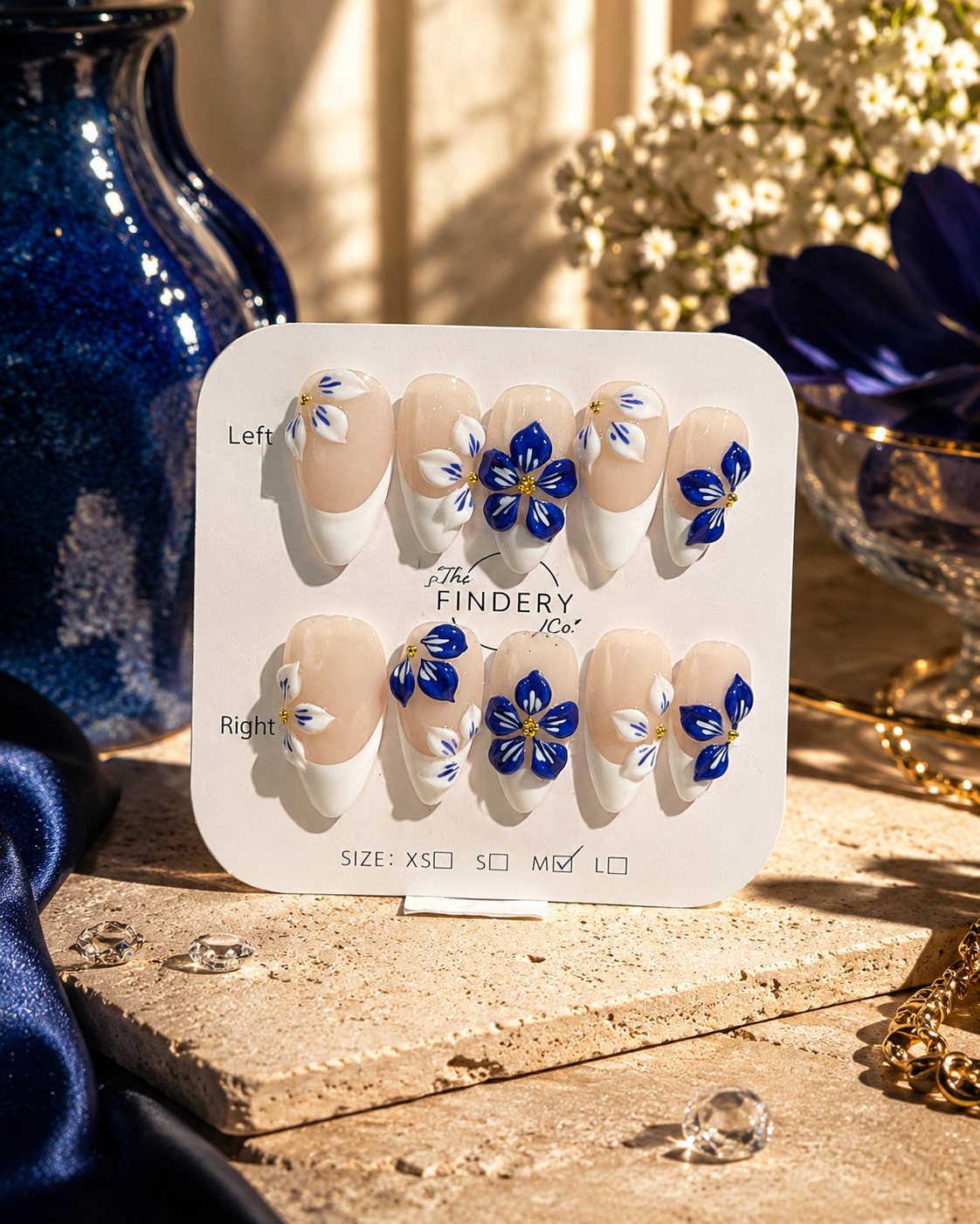 Cobalt Bloom Nail Set