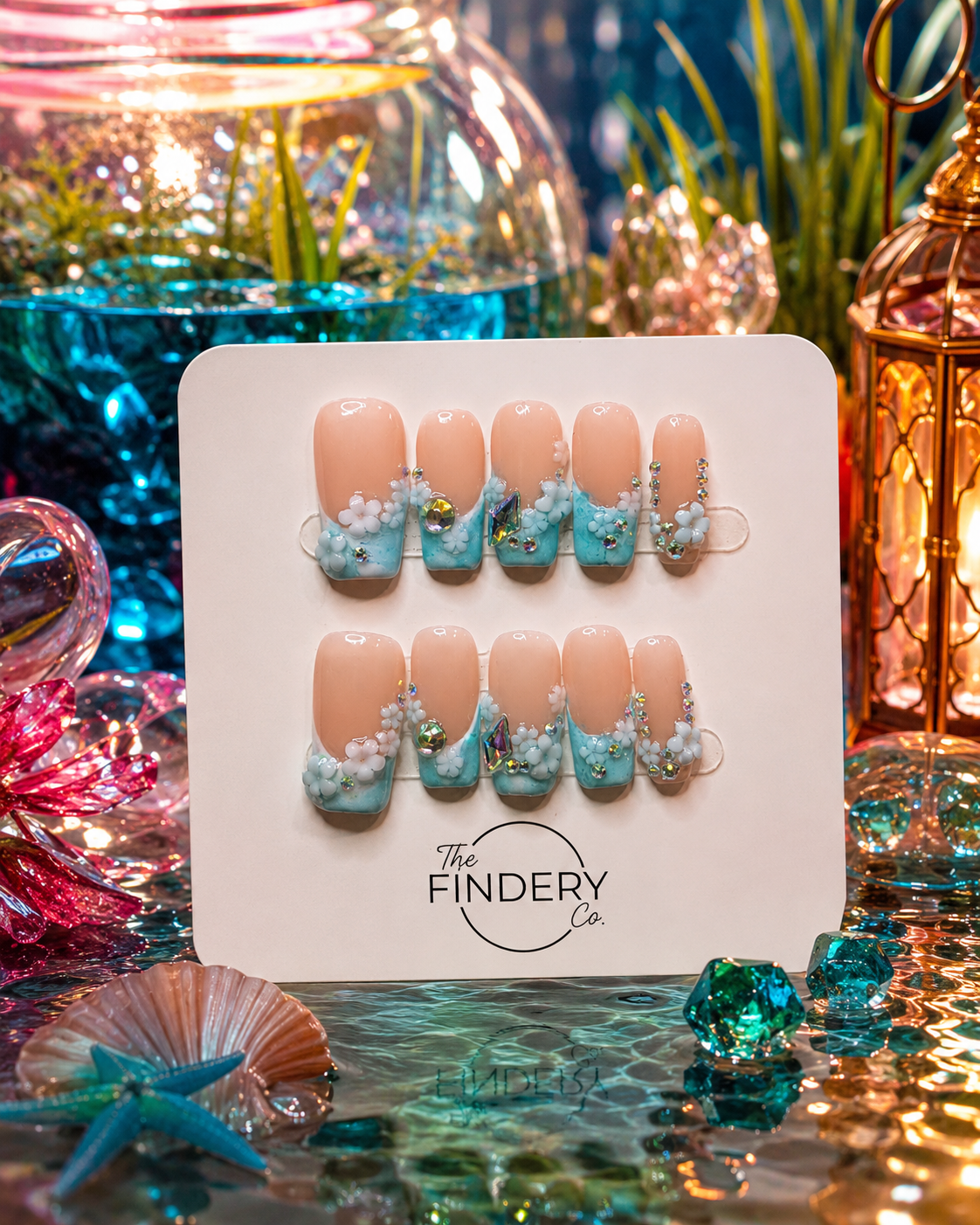 Lagoon Bloom Nail Set