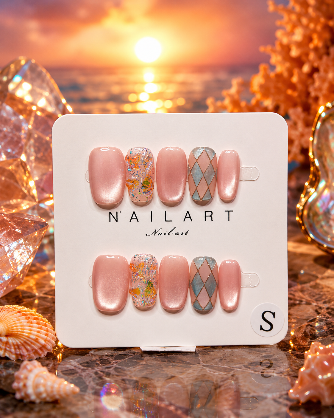 Pink Cabana Nail Set