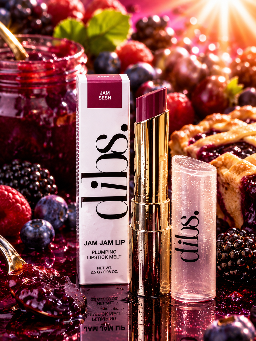 DIBS Jam Jam Lip Plumping Lipstick Melt – Jam Sesh