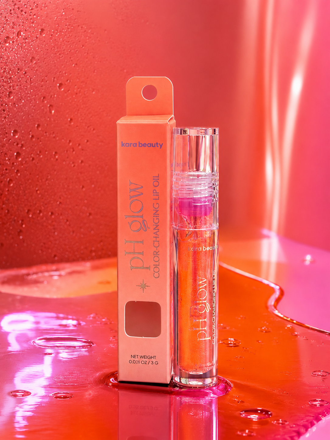Kara Beauty pH Glow Color-Changing Lip Oil – Sheer Orange