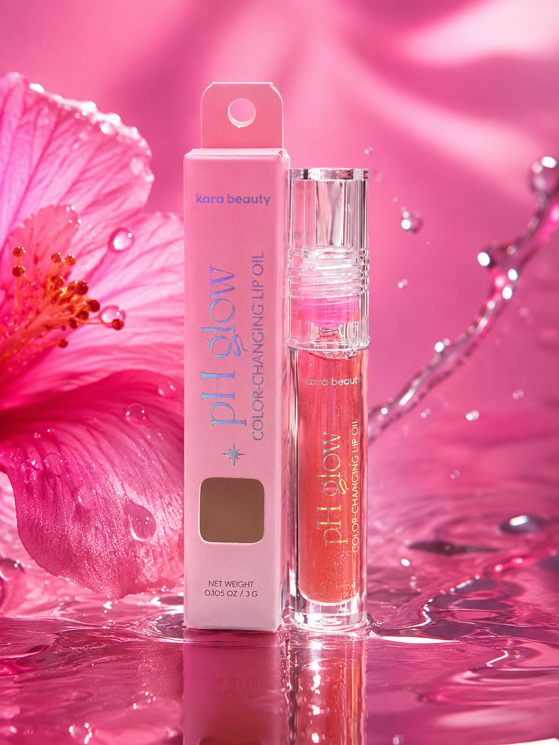 Kara Beauty pH Color Changing Lip Oil - Sheer Coral