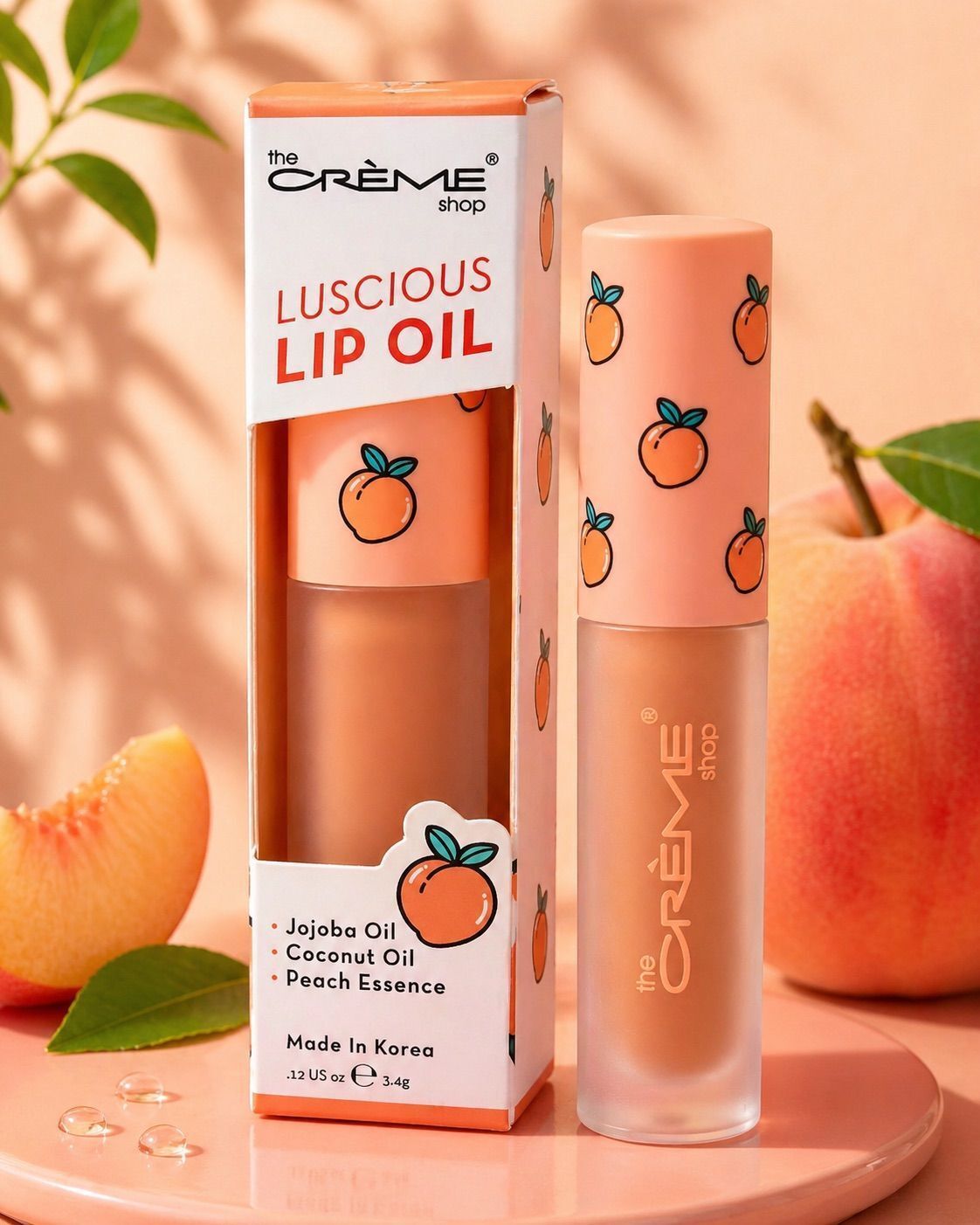 The Crème Shop Luscious Lip Oil - Peach Cobbler
