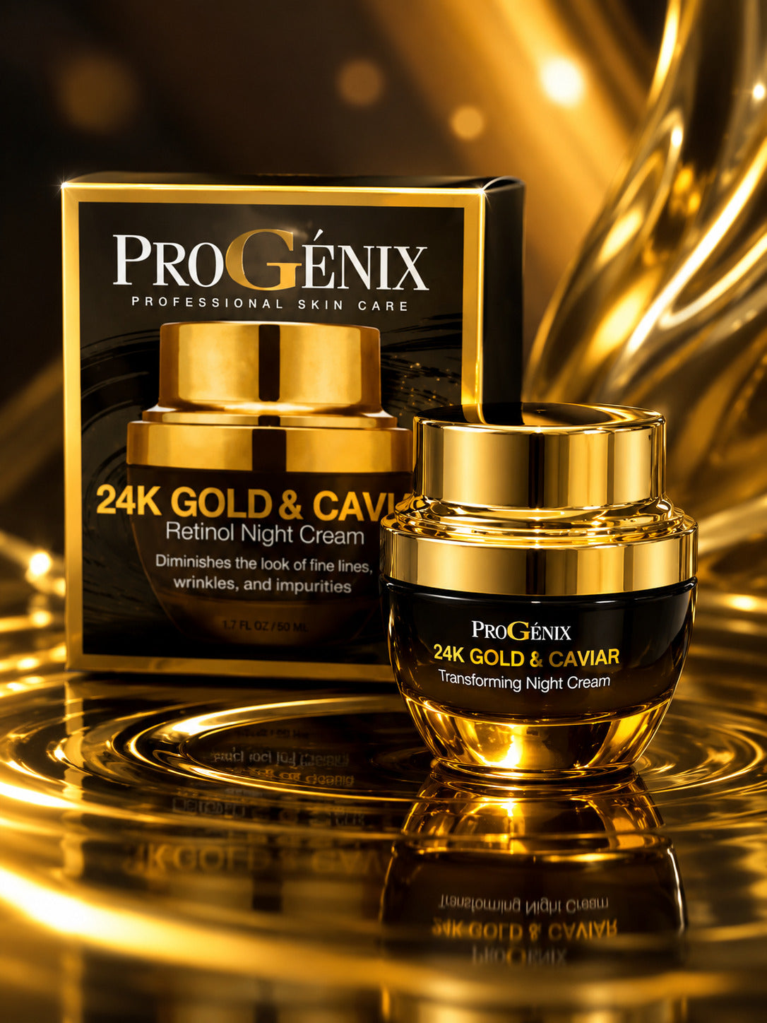 ProGenix Professional Skin Care 24K Gold and Caviar Retinol Night Cream