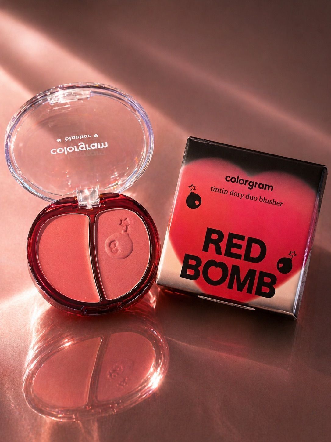 Colorgram Tintin Dory Duo Blusher Red Bomb - 05 Red Heart Duo